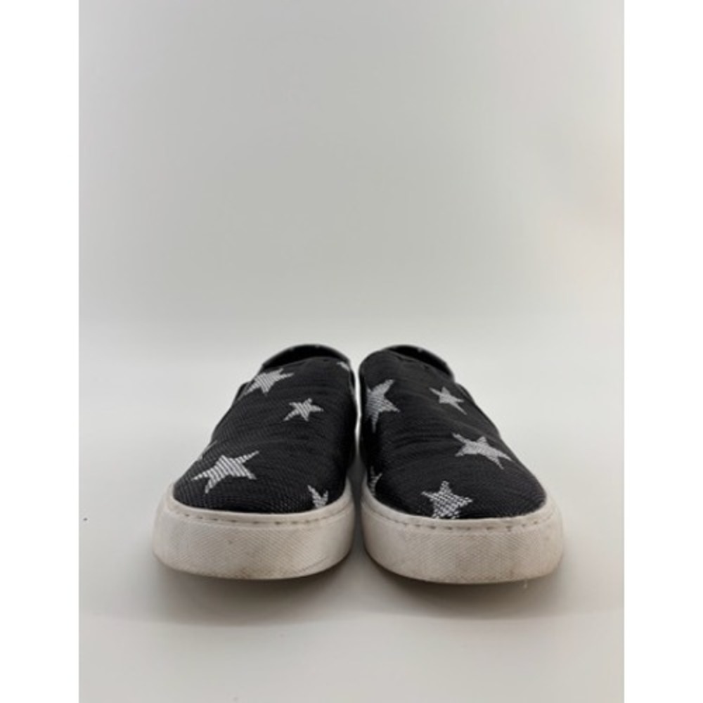 Cynthia Rowley Black Star Print Slip On Sneakers Womens Size 7 Patent Trim